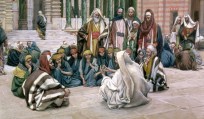 Jesus Speaks Near the Treasury, by James Tissot