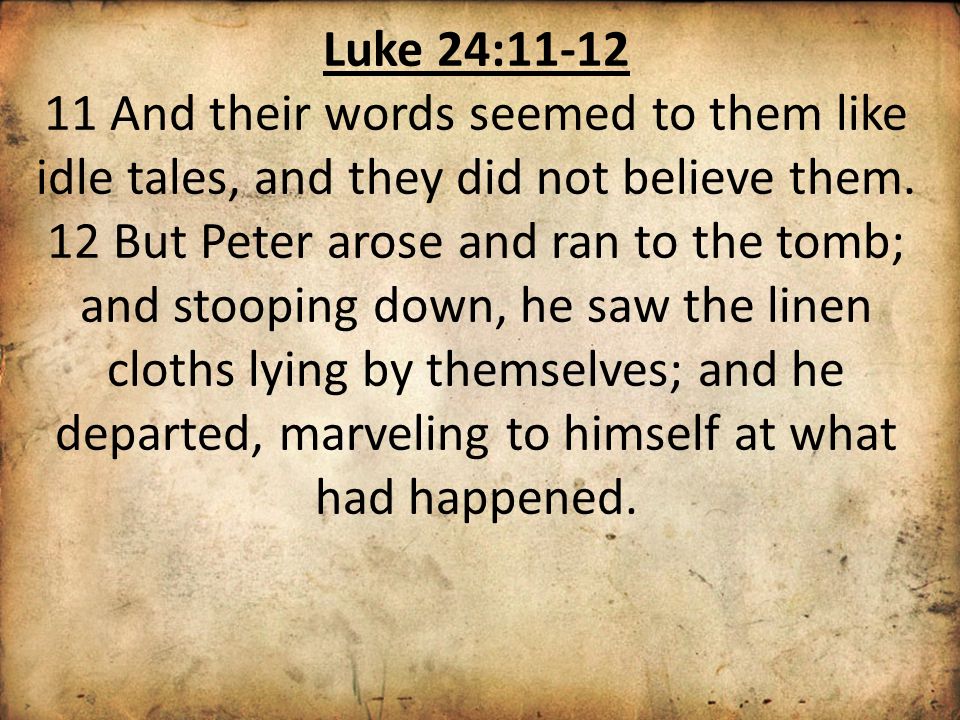 peter in lukes resurrection story